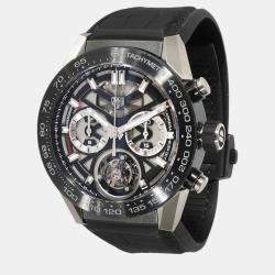 Tag Heuer Black Titanium Carrera CAR5A8Y.FC6377 Automatic Men's Wristwatch 45 mm