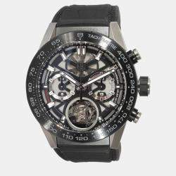 Tag Heuer Black Titanium Carrera CAR5A8Y.FC6377 Automatic Men's Wristwatch 45 mm