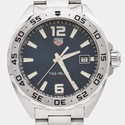 Pre Owned Tag Heuer Blue Stainless Steel Formula 1 WAZ1118.BA0875 Men's Wristwatch 41 mm