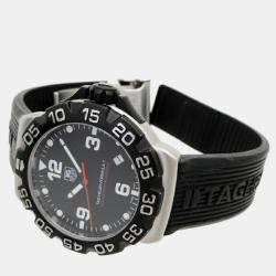 Pre Owned Tag Heuer Black Stainless Steel Formula 1 WAH1110 Quartz Men's Wristwatch 41 mm