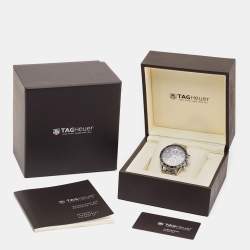 TAG Heuer Black Stainless Steel Juan Manual Fangio Edition Carrera CV201AG.BA0725 Men's Wristwatch 41 mm