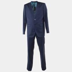 Pre Owned Ted Baker Dark Blue Wool Tailored Suit XL/44R