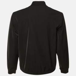 Pre Owned Theory Black Taffeta City Bomber Jacket M