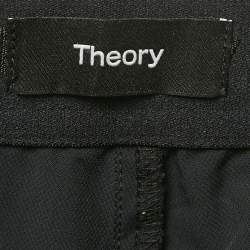 Pre Owned بنطلون ثيوري جيوب بسحاب نايلون أسود مقاس كبير جداً (اكسترا لارج)