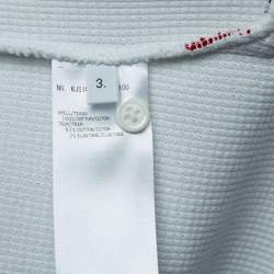 Thom Browne White Waffle Knit Turtleneck Sweater L