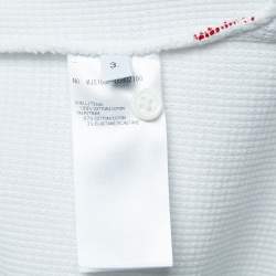 Thom Browne White Waffle Knit Turtleneck Sweater L