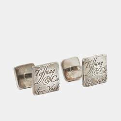 Tiffany & Co. Notes Sterling Silver Square Cufflinks