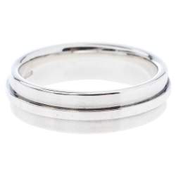Pre Owned Tiffany & Co. Tiffany T Silver Wide Ring Size 62
