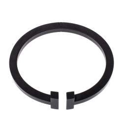 Pre Owned Tiffany & Co. T Square Black Tone Stainless Steel Bracelet