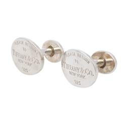 Tiffany Co. Return to Tiffany Vintage Sterling Silver Oval Cufflinks