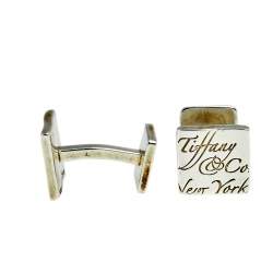 Pre Owned Tiffany & Co. Notes Sterling Silver Square Cufflinks