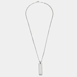 Pre Owned Tiffany & Co. Paloma Picasso Caliper Silver Bar Tag Necklace
