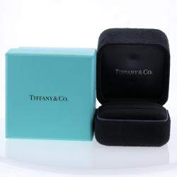 Pre Owned Tiffany & Co. Classic Band Platinum Silver Ring Size 56