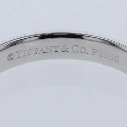 Pre Owned Tiffany & Co. Classic Band Platinum Silver Ring Size 56