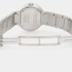 مملوكة مسبقًا Tiffany & Co. Atlas Quartz Stainless Steel Diamond Women's Wristwatch 24mm