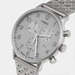 Pre Owned Timex TWH6Z1810 Gray Dial Stainless Steel Men's Wristwatch 40 mm