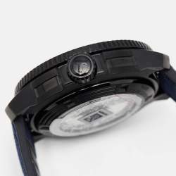 Tissot Vignette Blue Black PVD Coated Stainless Steel Canvas Rubber Seastar T120.607.041.00 Men's Wristwatch 46 mm