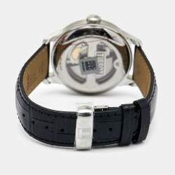 Pre Owned Tissot Black Stainless Steel Leather Le Locle T006.407.16.053.00 Men's Wristwatch 39 mm