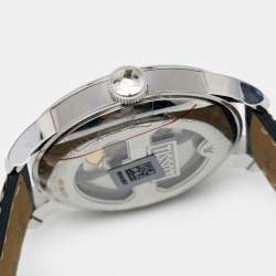 Pre Owned Tissot Black Stainless Steel Leather Le Locle T006.407.16.053.00 Men's Wristwatch 39 mm