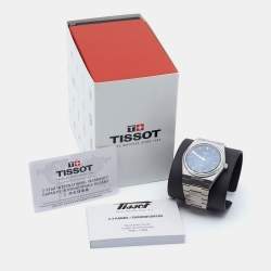 Pre Owned Tissot Blue Stainless Steel PRX T137.410.11.041.00 Men's Wristwatch 40 mm