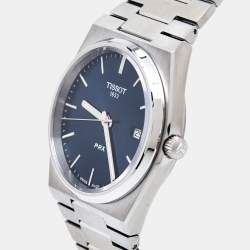 Pre Owned Tissot Blue Stainless Steel PRX T137.410.11.041.00 Men's Wristwatch 40 mm