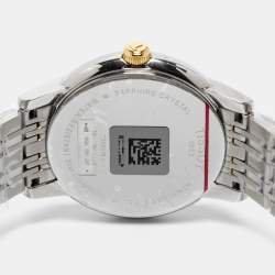 Pre Owned Tissot White Two Tone Stainless Steel Carson T0854102201100 Men's Wristwatch 40 mm