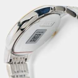 Pre Owned Tissot White Two Tone Stainless Steel Carson T0854102201100 Men's Wristwatch 40 mm