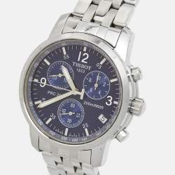 Tissot Blue Stainless Steel PRC200 T114.417.11.047.00 Men's Wristwatch 42 mm