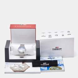 Pre Owned Tissot Blue Stainless Steel Heritage Visodate T019.430.11.041.00 Men's Wristwatch 40 mm