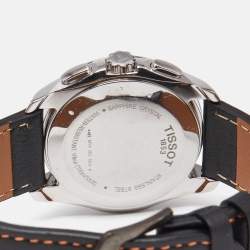 Tissot Black Stainless Steel Leather T-Trend T035.617.16.051.00 Men's Wristwatch 41 mm