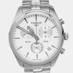 Tissot Silver Stainless Steel T-Sport PR100 T101.417.11.031.00 Men's Wristwatch 41 mm