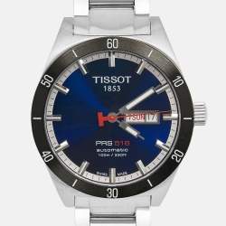 Pre Owned Tissot Blue Dial Two-Tone Stainless Steel PRS 516 T044.430.21.041.00 Men's Wristwatch 42 mm