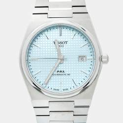 مملوكة مسبقًا ساعة يد رجالية تيسوت آيس بلو ستانلس ستيل باورماتيك 80 T137.407.11.351.00 40 مم