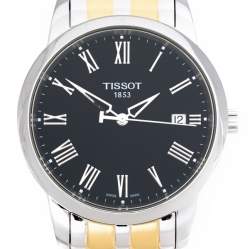Pre Owned Tissot Black Two-Tone Stainless Steel Classic Dream T033410A Men's Wristwatch 38 mm