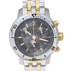Pre Owned  Tissot Greyish Brown Two Tone Stainless Steel PRS200 T067417A Men's Wristwatch 42 mm