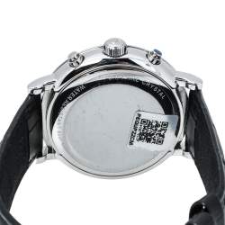 Pre Owned  Tissot Black Stainless Steel Leather Carso Premium T122417A Men's Wristwatch 41 mm