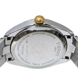 Pre Owned Tissot Silver White Two-Tone Stainless Steel PR100 T101.410.22.031.00 Men's Wristwatch 39 mm