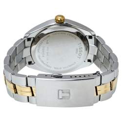Pre Owned Tissot Silver White Two-Tone Stainless Steel PR100 T101.410.22.031.00 Men's Wristwatch 39 mm