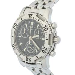 Pre Owned Tissot Black Stainless Steel Chronograph T-Sport PRS200 Men's Wristwatch 40mm
