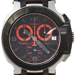 Pre Owned Tissot Black PVD Stainless Steel T-Race T048417A Men's Wristwatch 45 mm