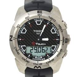 Tissot Black Titanium and Rubber T-Touch T013420A Men's Wristwatch 43 MM