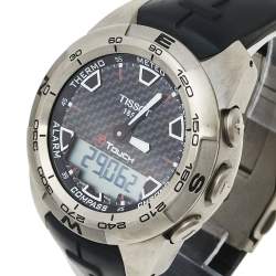 Tissot Black Titanium and Rubber T-Touch T013420A Men's Wristwatch 43 MM