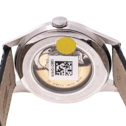 Pre Owned Tissot Black Stainless Steel Leather Heritage Visodate T019.430.16.051.01 Men's Wristwatch 40 mm