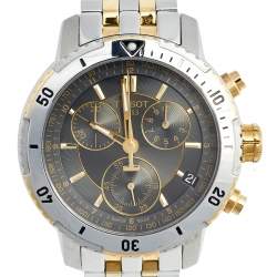 Pre Owned Tissot Grey Two Tone Stainless Steel PRS200 T067.417.22.051.00 Men's Wristwatch 42 mm