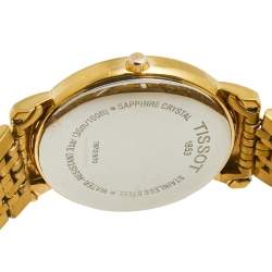 Tissot Champagne Gold Plated Stainless Steel Classic T870/970 Men's Wristwatch 34 mm