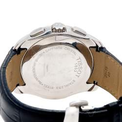 Tissot Black Stainless Steel Leather Couturier T035617A Men's Wristwatch 41 mm