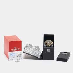 Pre Owned Tissot Black Two Tone Stainless Steel Seastar T120.407.22.051.00 Men's Wristwatch 43 mm