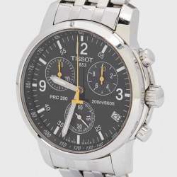 Pre Owned Tissot Black Stainless Steel PRC200 T-Sport T17.1.586.52 Men's Wristwatch 40 mm