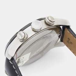 Pre Owned Tissot Black Stainless Steel Leather V8 T039.417.26.057.00 Men's Wristwatch 42 mm