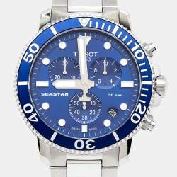 Tissot Blue Stainless Steel Seastar 1000 T120.417.11.041.00 Men's Wristwatch 45.50 mm